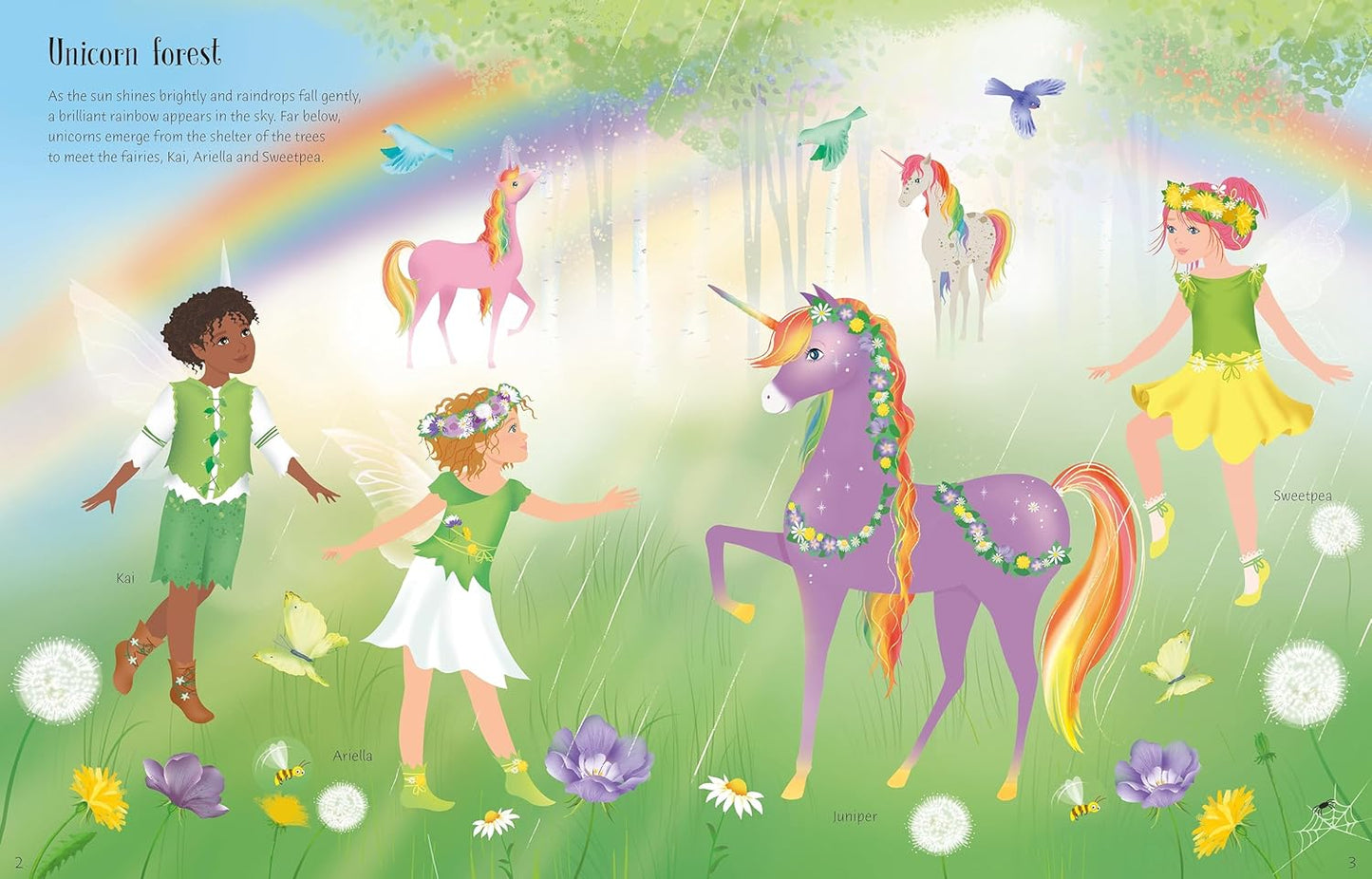 Usborne - Sticker Dolly Dressing Rainbow Unicorns