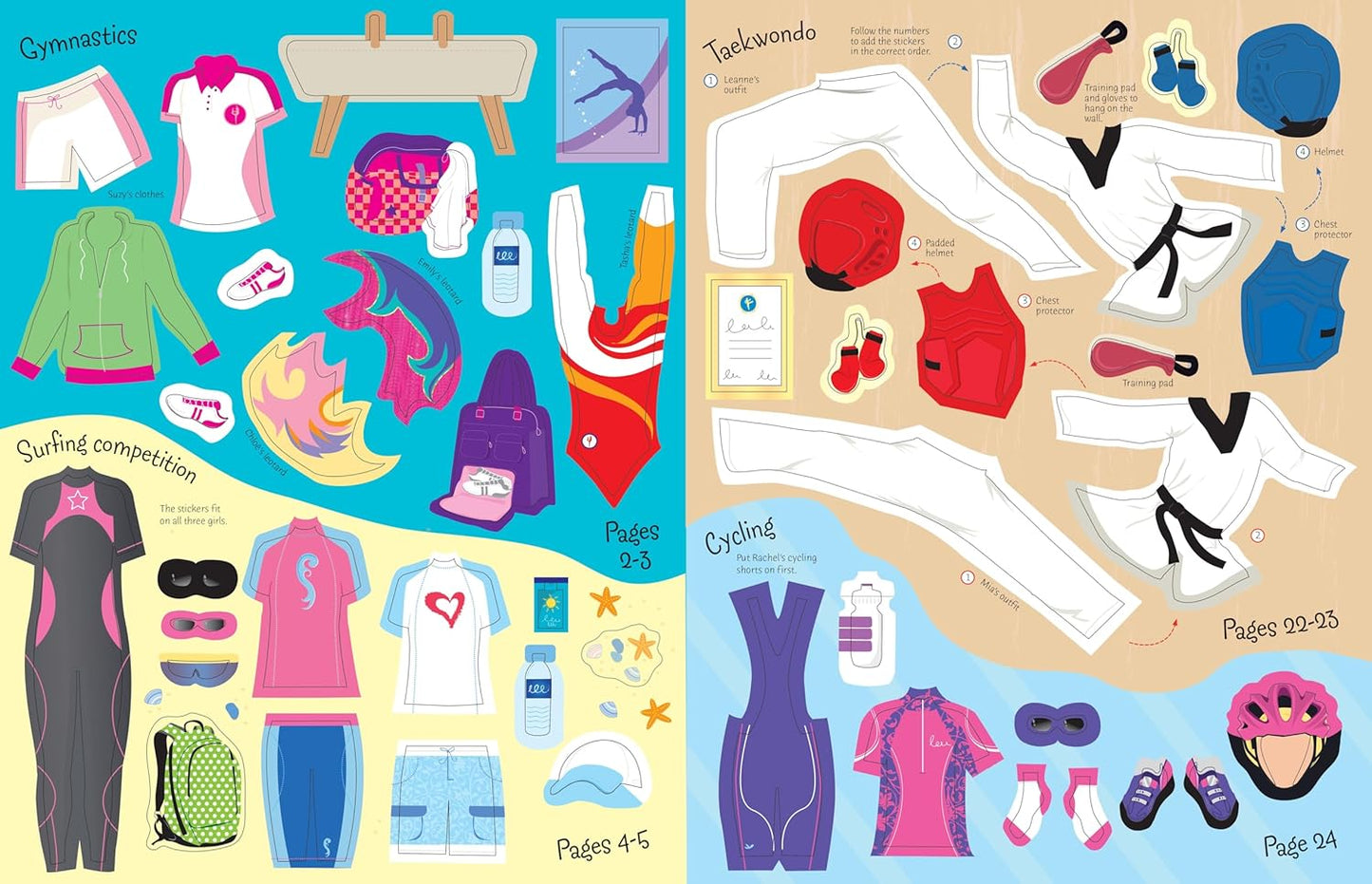 Usborne - Sticker Dolly Dressing Sports