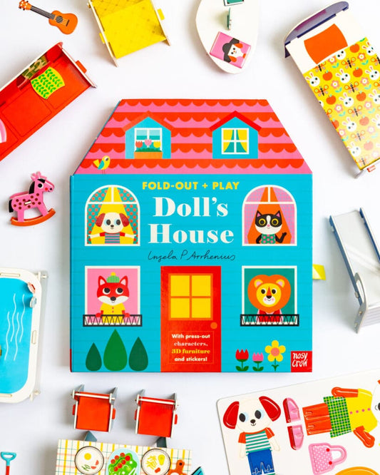 Nosy Crow - Fold-Out + Play: Doll's House