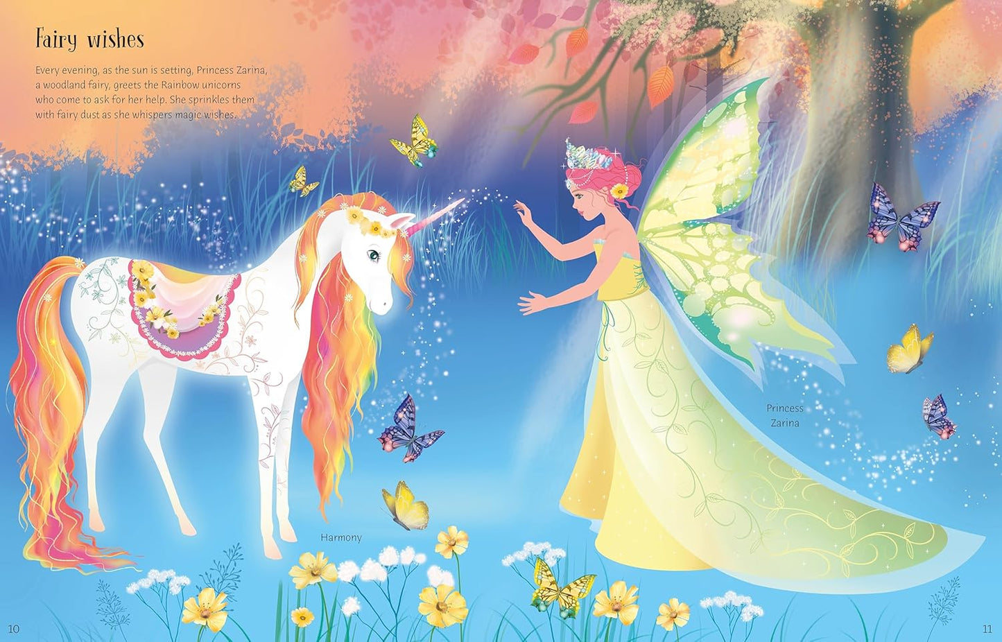 Usborne - Sticker Dolly Dressing Rainbow Unicorns
