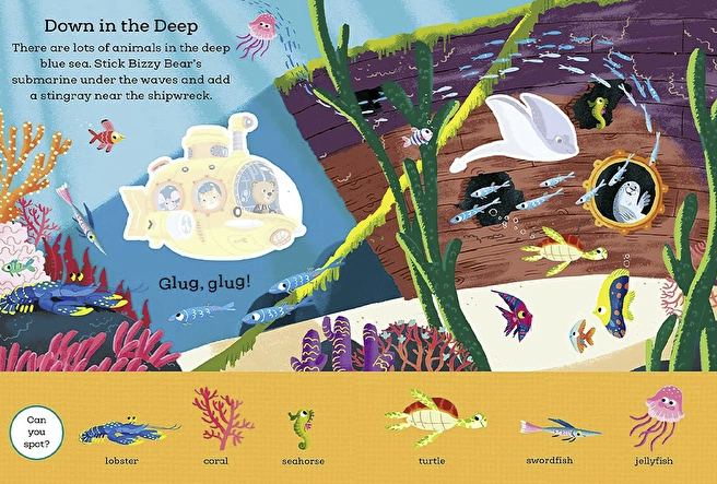 NC - Bizzy Bear: Sticker Book: Go