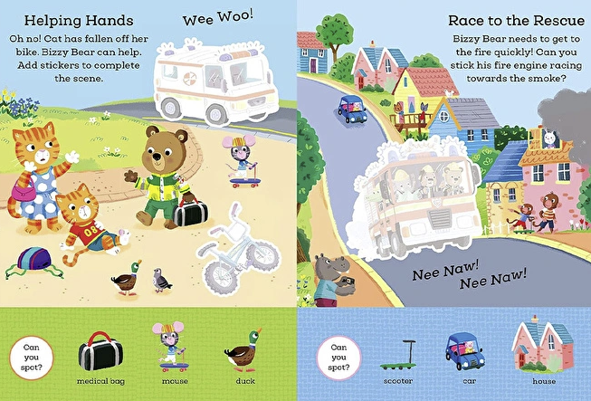 NC - Bizzy Bear: Sticker Book: Go